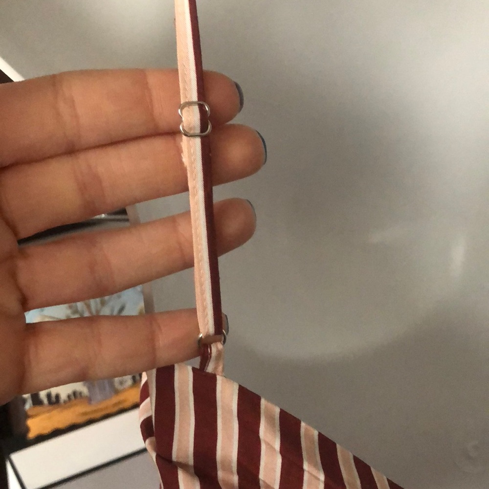 Kittenish pink, maroon, & white Co-Ord set. - Picture 6 of 8